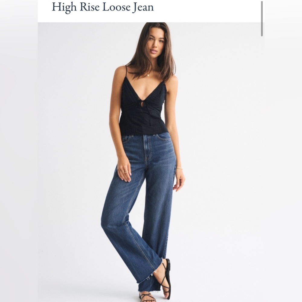 Abercrombie Highrise loose Jean